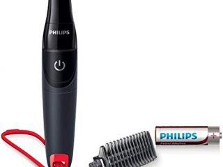 Philips BG105/10 - Afeitadora corporal, Apta para recortar el pelo de zonas sensibles, color negro y rojo