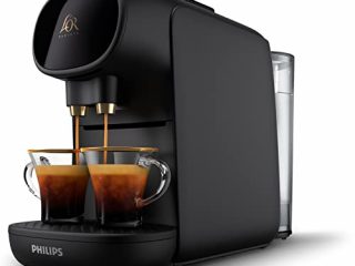 Philips l'Or Barista Sublime Cafetera de Cápsulas, Negro Piano, Reconocimiento de Cápsula Doble, 1 o 2 Tazas, Bandeja de Goteo Ajustable, LM9012/60