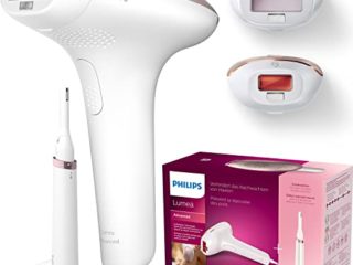 Philips Lumea Advanced BRI921/00 - Depiladora Luz Pulsada para la Depilación Permanente del Vello Visible en Casa con sensor de tono de piel, 2 Cabezales para Cuerpo y Cara, Lápiz Recortador incluido
