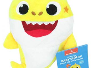Play by Play Original Plush Baby Shark 17 cm Sonido con música Jingle Song, color sortido (azul/rosa/amarillo)
