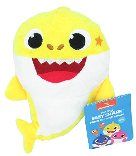 Play by Play Original Plush Baby Shark 17 cm Sonido con música Jingle Song, color sortido (azul/rosa/amarillo)