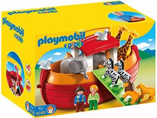 PLAYMOBIL 1.2.3 6765 Playset Maletín, Arca de Noé, Multicolor, A partir de 18 meses