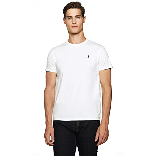 Polo Ralph Lauren Camiseta para Hombre Custom Slim Fit (XL, White)