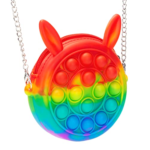Pop Bolso it Fidget Toys, Push Bubble Bolsa de Hombro con Bandolera de Longitud Ajustable, Moda Creativa Diagonal Bolsa Juguetes de Mano, Bandolera Pop Mochila it para Niños Adultos