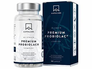 Probioticos Intestinales Premium - [120 mil millones de UFC] Probioticos y Prebioticos Con 30x cepas como Lactobacillus Acidophilus y Bifidobacterium por dosis - 90 Cápsulas – Vegano