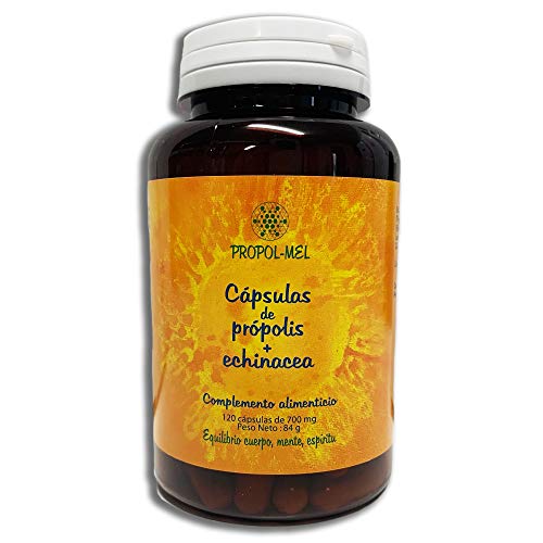 Propolis capsulas + Echinacea I 120 cápsulas x 500 mg = 350 mg Propoleo + 150 mg Equinacea I Suplemento nutricional que ayuda a activar el sistema inmune y las defensas.