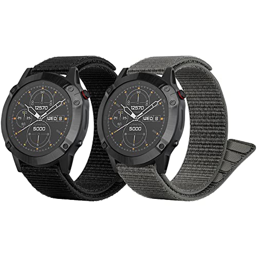 Pulseira Fenix 6X, Correa de Nylon de 26mm para Fenix 7X/Fenix 6X pro /Fenix 6X Sapphire/ Fenix 5X /Fenix 5X plus /Fenix 3 /Fenix 3HR/Garmin Enduro/Tactix Delta/Descent Mk1 Mk2 Mk2i
