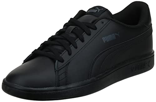 Puma Smash V2 L - Zapatillas Bajas Unisex-Adulto, Negro (Puma Black-Puma Black), 43 EU, Par