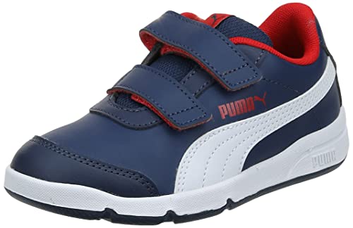 PUMA Stepfleex 2 SL VE V Inf, Zapatillas, Azul Peacoat White Flame Scarlet, 25 EU