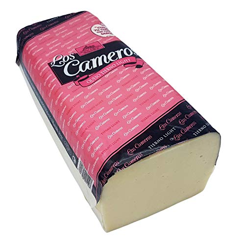 Queso de Vaca Tierno Light - Medio Queso en Barra Los Cameros - Peso Aproximado 1.6 kilogramos - Queso Light Elaborado con Leche Pasteurizada de Vaca - Queso Light con un gran sabor