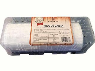 Queso Rulo de Cabra - Peso del Producto 1 Kilo por Unidad - Queso de Cabra Alto en Nutrientes - Producto con Bajo Contenido en Grasas - Ideal para Ensaladas (1 Rulo de Cabra)