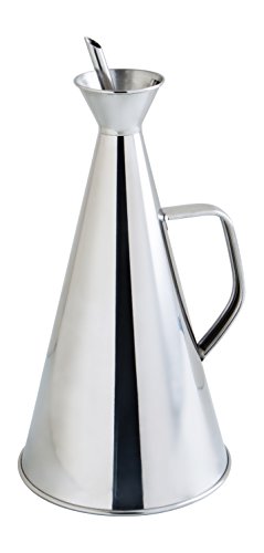 Quid Aceitera Antigoteo INOX 1L Renova, 6.27 litros, Acero Inoxidable, Transparente