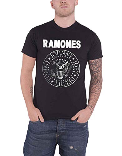 Ramones Classic Seal oficial hombre nuevo Negro T Shirt