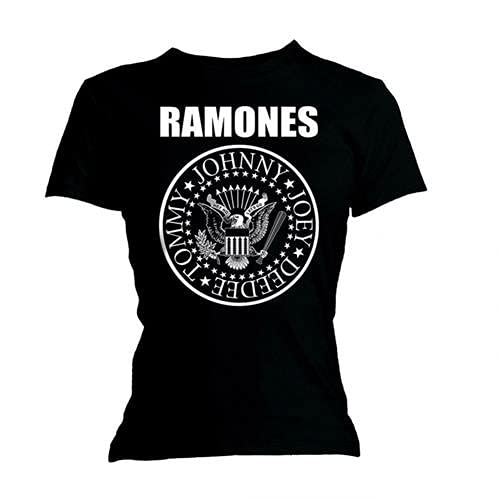 Ramones mujer Presidential Seal Camiseta Large Negro