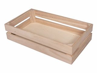 Rayher 62728000 Caja de Madera Fruta, 35.5 x 20.5 x 8.5 cm, Incluye 2 alcayatas, para Manualidades y decoración