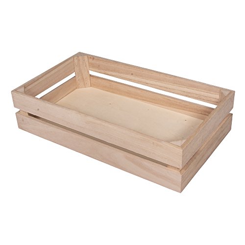 Rayher 62728000 Caja de Madera Fruta, 35.5 x 20.5 x 8.5 cm, Incluye 2 alcayatas, para Manualidades y decoración