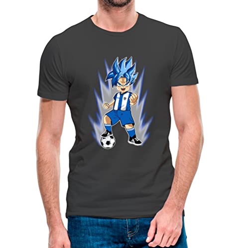 Ropa4 Camiseta Goku Deportivo de la Coruña (Superdepor) 1999-2000 (M)(Gris ratón)