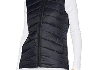 Roxy Coast Road - Chaleco Ligero Con Acolchado Plegable Resistente Al Agua Para Mujer Chaleco Ligero Con Acolchado Plegable Resistente Al Agua, Mujer, anthracite, L
