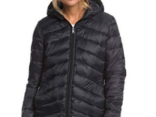 Roxy Coast Road - Chaqueta Con Acolchado, Resistente Al Agua, Ligera Y Plegable Para Mujer Chaqueta Con Acolchado, Resistente Al Agua, Ligera Y Plegable, Mujer, anthracite, XL
