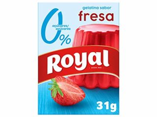 Royal Gelatina en Polvo Sabor Fresa con Vitamina C, 0% Azúcares 10 Raciones, 31g