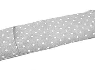 Saco térmico cervical de semillas de trigo con funda lavable 50x16cm (Topos gris)