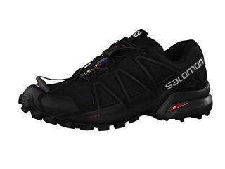 Salomon Speedcross 4 Zapatillas de Trail Running para Hombre, Ofrecen Agarre y un Punto de Apoyo Preciso, Negro (Black Metallic), 43 1/3 EU