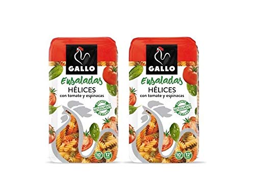 ScoutSeed 2x Pasta Gallo Ideal para Ensaladas Hélices con Vegetales 500g