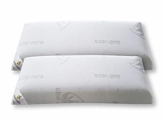 SEASONS Pack 2 Almohadas viscoelasticas 70 cms, Antiácaros y Antibacterias, Tejido Aloe Vera Hilo de Plata.Doble Funda, Textura, 2 Unidad (Paquete de 1), 2