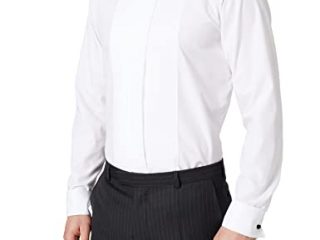 Seidensticker Modern Langarm Mit Kläppchen-Kragen Umschlagmanschette Bügelfrei Camisa de Vestir, Blanco (weiß 1), 41 para Hombre