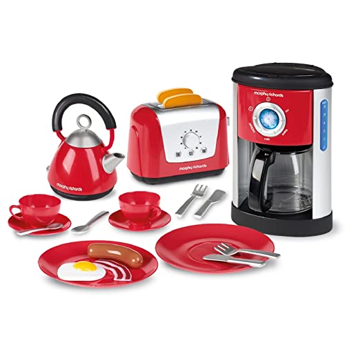 Set de cocina Casdon Morphy Richards. Accesorios de cocina de juguete para niños a partir de 3 años. Incluye tostadora, cafetera, hervidor y mucho más