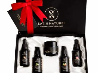 Set de Regalos Originales para Mujer Cuidado del Cuerpo ORGÁNICO 5x30 ml – Manteca de Karite, Aceite de Argan, de Jojoba, de Almendras y de Ricino - Caja Regalo Mujer Vegano Bio - Regalos para Mujer