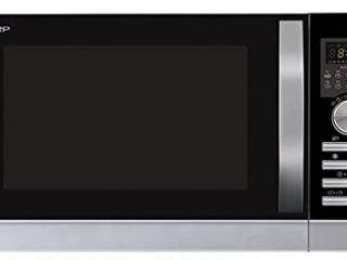 Sharp R843INW Microondas 3 en 1 con aire caliente, grill y convección , 25 L , 800 W , grill 1000 W , 2500 convección , Plato Giratorio de Metal (30 cm) , Plateado