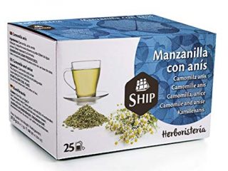 Ship - Té de Manzanilla y Anís en Caja de 25 Unidades - Aporta Bienestar y Tranquilidad - Contiene Propiedades Digestivas - Sabor Dulce - Infusión Digestiva