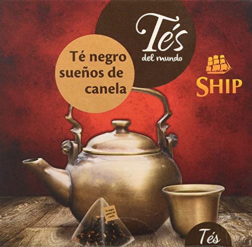 Ship - Té Pirámide Sueños de Canela en Caja de 15 unidades - Con Funda - Aumenta las Defensas, Acelera el Metabolismo - Gran Afrodisíaco Natural - Propiedades Antioxidantes - Infusiones y Tes