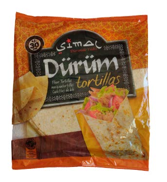 Simal Tortillas de trigo para Durum Kebab diametro 30cm 18 uds - 1.620gr