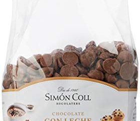Simón Coll Gotas de Chocolate (Chocolate con Leche) 500 gr Especial Respostería – Chocolate Fondue ideal Fuente en Cascada