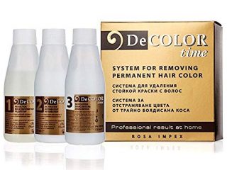 Sistema para eliminar el color permanente del pelo decolor time