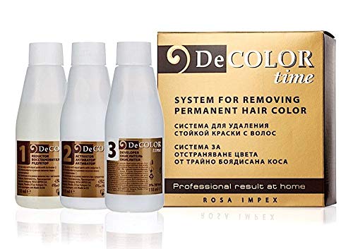 Sistema para eliminar el color permanente del pelo decolor time
