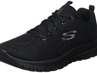 Skechers Graceful-Get Connected, Zapatillas Mujer, Negro (BBK Black Mesh), 38 EU