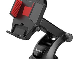 Soporte Móvil Coche, Beikell Soporte del Coche Móvil Universal para Parabrisas y Salpicadero con Ventosa de Gel Fuerte y Brazo Ajustable Giro 360 Grado para Phone X/8/7/6 y Más