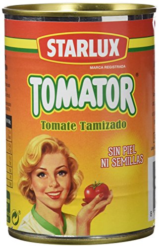 Starlux- Tomator - Tomate Natural Tamizado - 410 g - [Pack de 12]