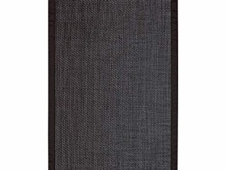 STORESDECO - Alfombra Vinílica Deblon con Ribete, Alfombra de PVC Antideslizante y Resistente, Ideal para Salón, Pasillo, Cocina, Baño… | Ribete, Color Negro, 60 cm x 90 cm