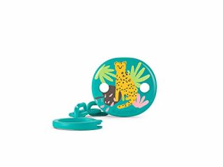 Suavinex Broche Pinza de Chupetes Para Bebés +0 Meses, Cadena Chupetes Bebé, Verde