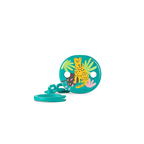 Suavinex Broche Pinza de Chupetes Para Bebés +0 Meses, Cadena Chupetes Bebé, Verde