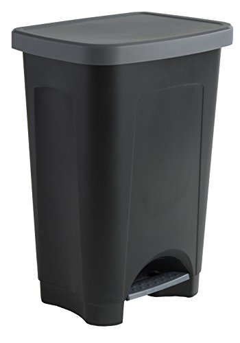 Sundis Step Bin 50L Noir Cubo De Basura A Pedal con Tapa, Negro