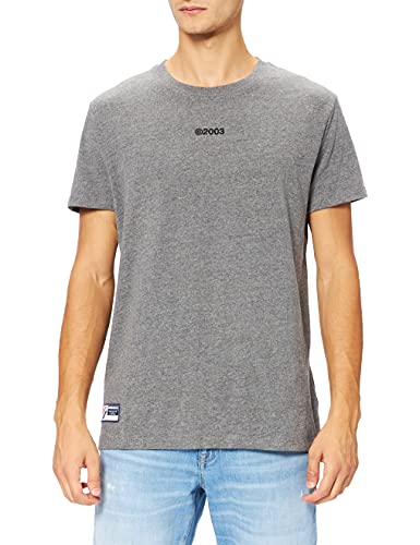 Superdry M1011139a Corporate Logo tee, Marl de carbón Oscuro, L para Hombre
