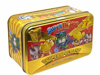 SUPERTHINGS Lata Gold Serie 1 – Contiene todas las figuras especiales de la serie 1. Incluye el ultrararo (Enigma), los 2 líderes dorados, los 6 capitanes plateados y las 2 guaridas doradas