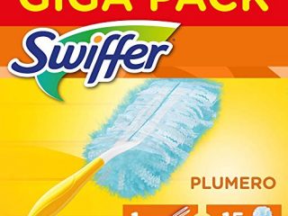 Swiffer Plumero Atrapapolvo + 15 Recambios, Mega Pack, Kit, Atrapa y Bloquea el Polvo