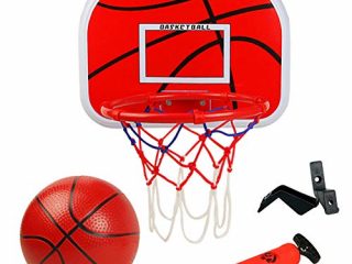 Symiu Canasta Baloncesto Tablero para Niños Baloncesto Juego Al Aire Libre y Interior Oficina Habitación Jardín Aro Baloncesto para Niños 6 7 8 9 Años, Tamaño del Tablero de Baloncesto: 38 cm x 29 cm