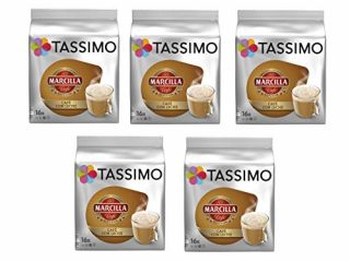TASSIMO Marcilla Café con Leche - 5 paquetes de 16 cápsulas: Total 80 unidades
